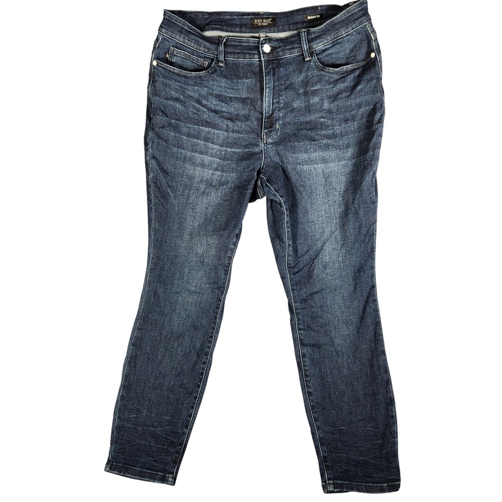Judy Blue Skinny Fit Jeans Women 20W Dark Blue‎ Excellent JB82505DK-PL Stretch